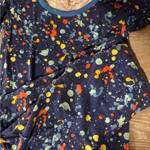 Little Sleepies Blue paint splatter set